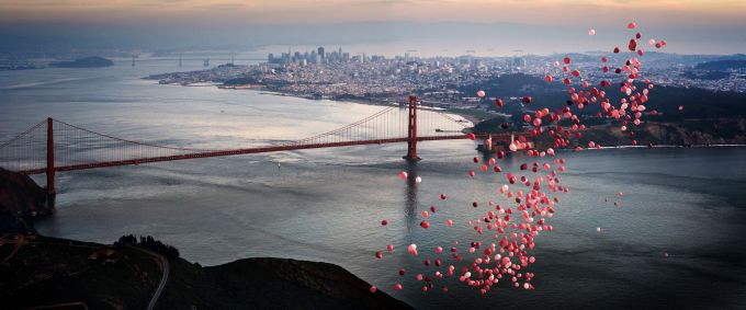 Balloons over San Francisco